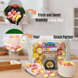 Homestead Treats Freeze-Dried Organic Candy Bears - Sweet, Light & Crispy Gummy Bears - Non-GMO, Gluten-Free, No Artificial Flavors - Perfect
