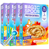 Magic Spoon High Protein Oatmeal - 15g Protein, 6g Fiber, 1g Sugar - Gluten Free Oatmeal and Overnight Oats - 20 Servings (5 Apple Cinnamon, 5 Banana