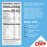 Rice Chex Gluten Free Breakfast Cereal, Homemade Chex Mix Ingredient, Family Size, 18 oz