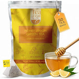 Honey Lemon Green Tea Bags (50 Count), Chamomile, Lemon & Honey Extract, Caffeinated, Real Green Tea, Blended Herbs & Spices, Gluten Free