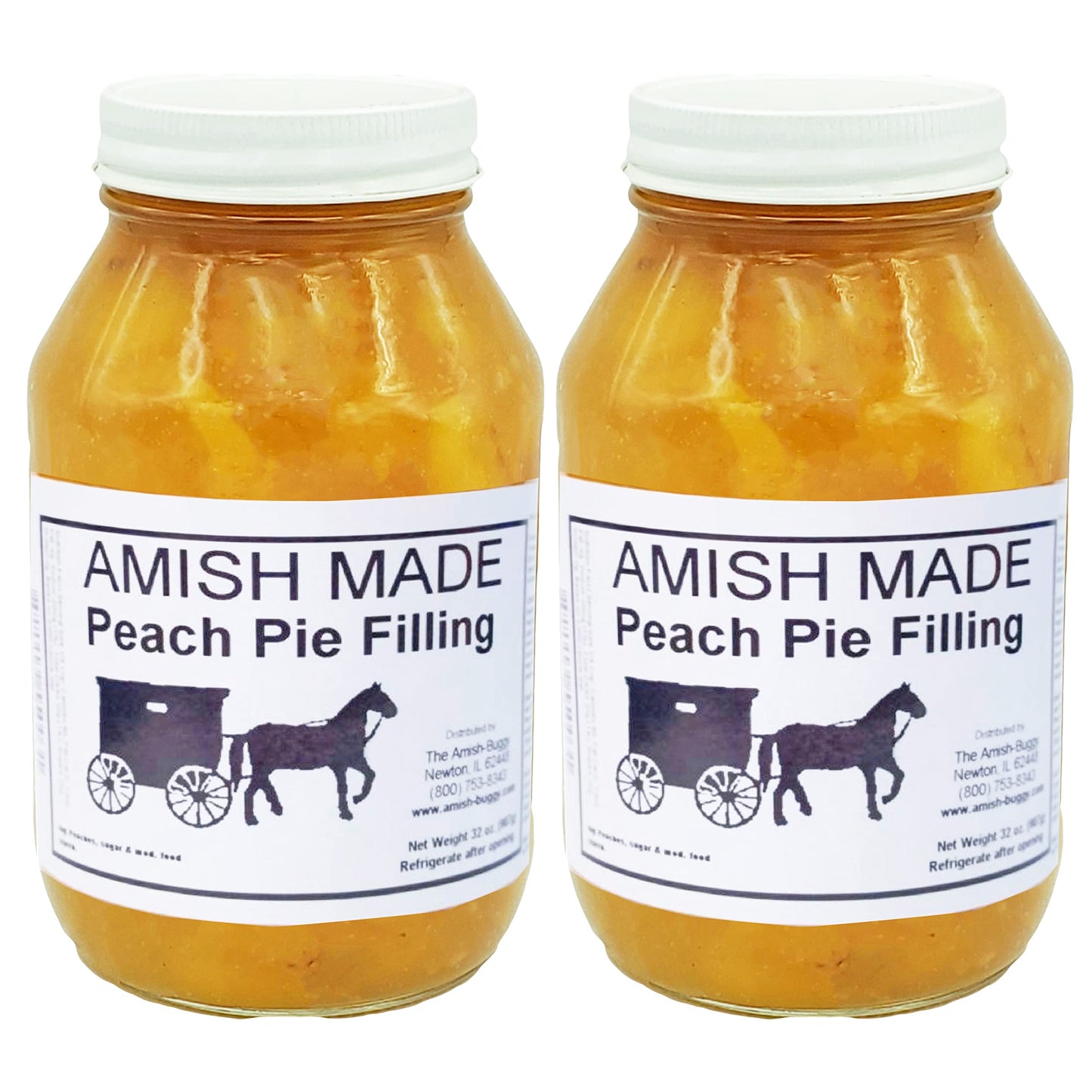 Pie Filling and Topping Peach - Two 32 Oz Jars