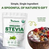 Organic Stevia Extract Powder,Zero Calorie, Pure Stevia Extract Concentrated Powder, Sweetener for Baking and Beverages - No Aftertaste, Non-GMO, Keto