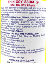 Healthy Boy Thin Soy Sauce, 10 Fl Oz, Product of Thailand, soy sauce, 10.0Fl Oz