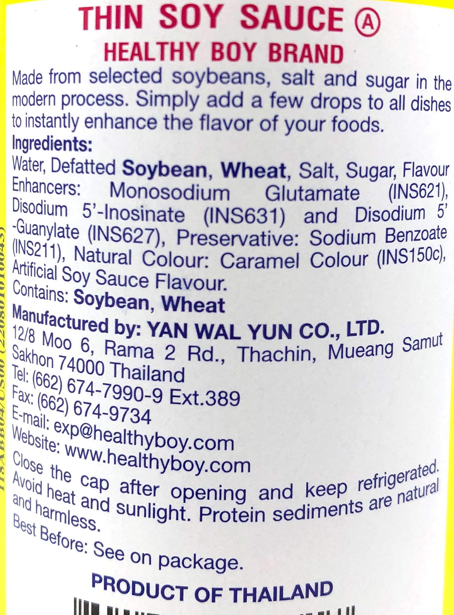 Healthy Boy Thin Soy Sauce, 10 Fl Oz, Product of Thailand, soy sauce, 10.0Fl Oz