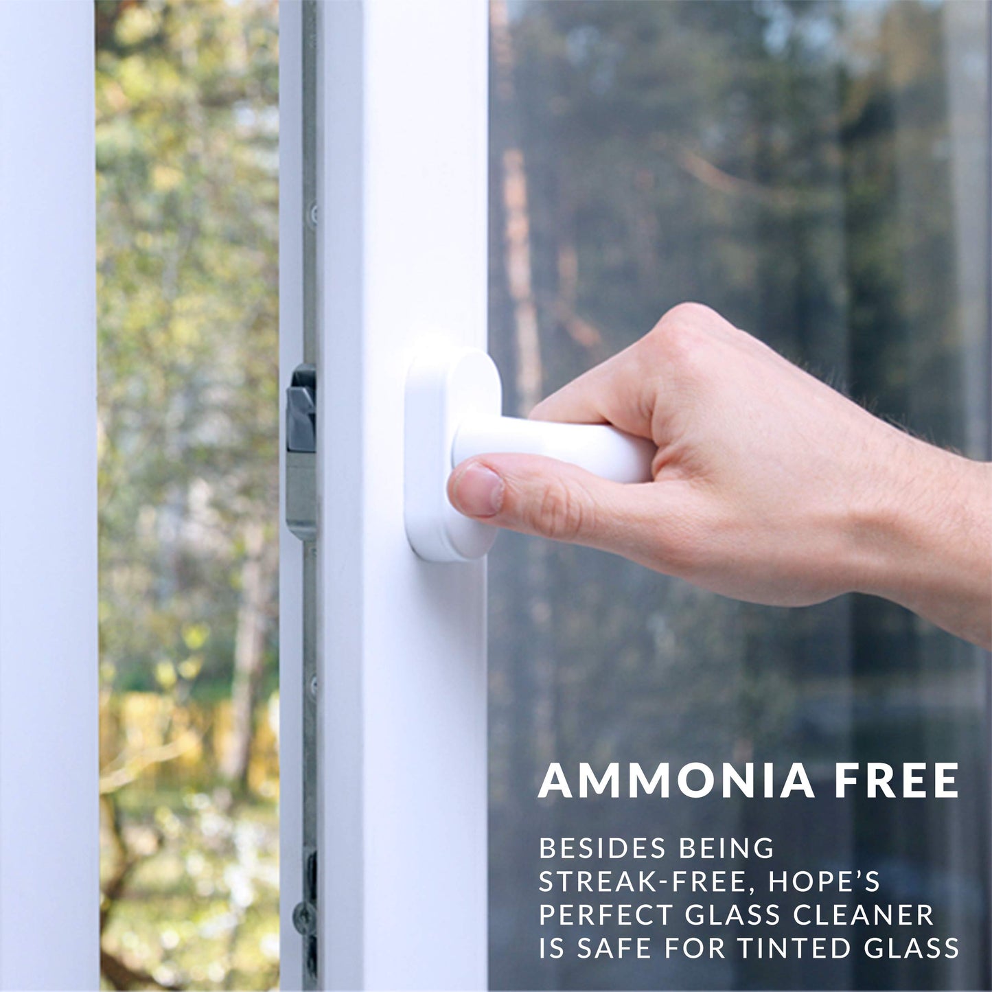 HOPE'S Perfect Glass Cleaner Spray Refill, Streak-Free, Ammonia-Free Window, Mirror, Screen, Tinted Glass, and Shower Door Cleaner, Indoor and Outdoor