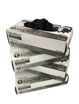KingSeal UltraBlack X-LARGE Textured Medical Grade Nitrile Gloves, Black, Powder Free, 4 Mils - 4 Boxes of 100 Gloves by Weight (400 Count)