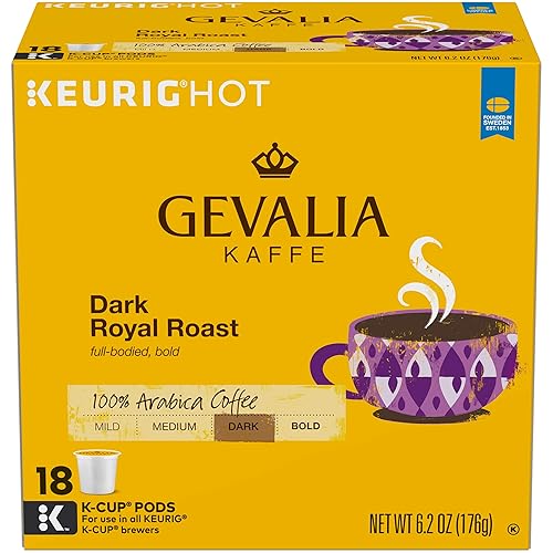Gevalia Dark Royal Roast K-Cup Coffee Pods (18 Pods)