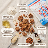 ST. AMOUR Vegan Almond Rocks N Rolls - French Snack Bites Low Sugar Low Fat Dairy Free Cholesterol Free - Crunchy Almond Cookies Plant Based Sweet