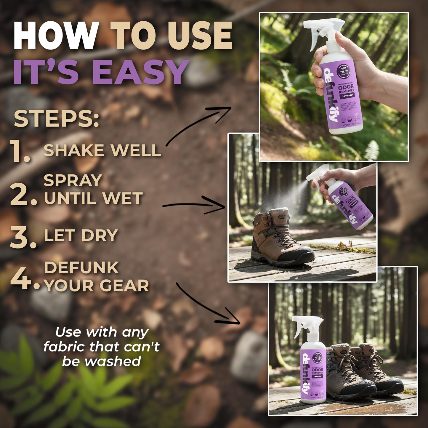 Fabric Freshener Spray, 32oz. 'Lavender' Odor Remover Spray. Shoe Deodorizer, Carpet Deodorizer, Odor Eliminator for Strong Odors Cleaning Supplies