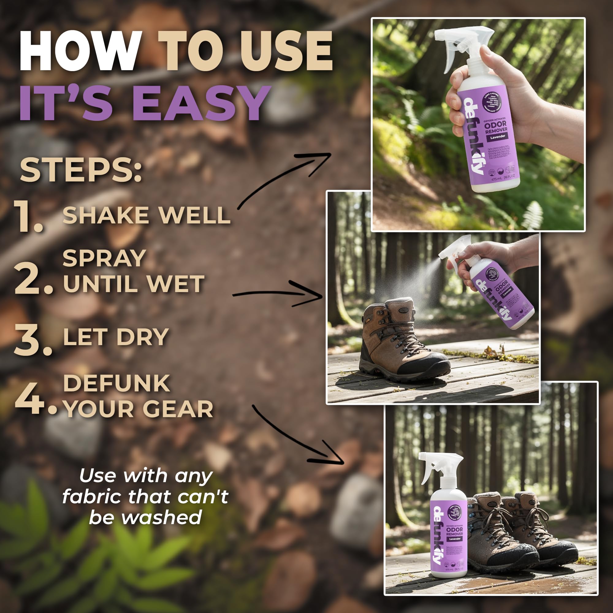 Fabric Freshener Spray, 32oz. 'Lavender' Odor Remover Spray. Shoe Deodorizer, Carpet Deodorizer, Odor Eliminator for Strong Odors Cleaning Supplies