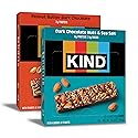 KIND Healthy Snacks Bars Variety Pack, Gluten Free, Dark Chocolate Nuts & Sea Salt, Peanut Butter Dark Chocolate, 6-7g Protein, 24 Count