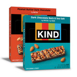 KIND Healthy Snacks Bars Variety Pack, Gluten Free, Dark Chocolate Nuts & Sea Salt, Peanut Butter Dark Chocolate, 6-7g Protein, 24 Count