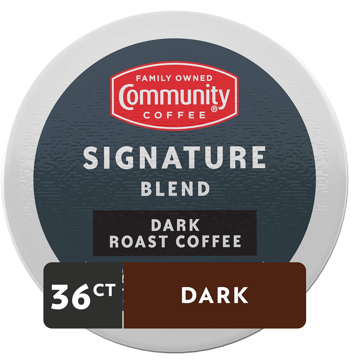 Community Coffee Signature Blend, Dark Roast Coffee Pods, Compatible with Keurig 2.0 K-Cup Brewers, 36 Count (Pack of 1)