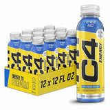 C4 Energy Non-Carbonated Zero Sugar Energy Drink, Pre Workout Drink + Beta Alanine, Icy Blue Razz, 12 Fl Oz (Pack of 12)