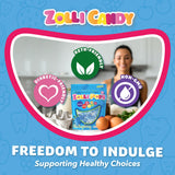 Zollipops Clean Teeth Pops Sugar Free Candy, Dye-Free Lollipops - Keto & Diabetic-Friendly, Dentist-Approved Treats for Kids (Blue Raspberry, 3.1 oz)