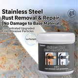 Stainless Steel Rust Stain Remover & Cleaner, Rust Spot Stain Remover for Stainless Steel Appliances and Furniture - Ideal for Grill, Fridge, Knife or