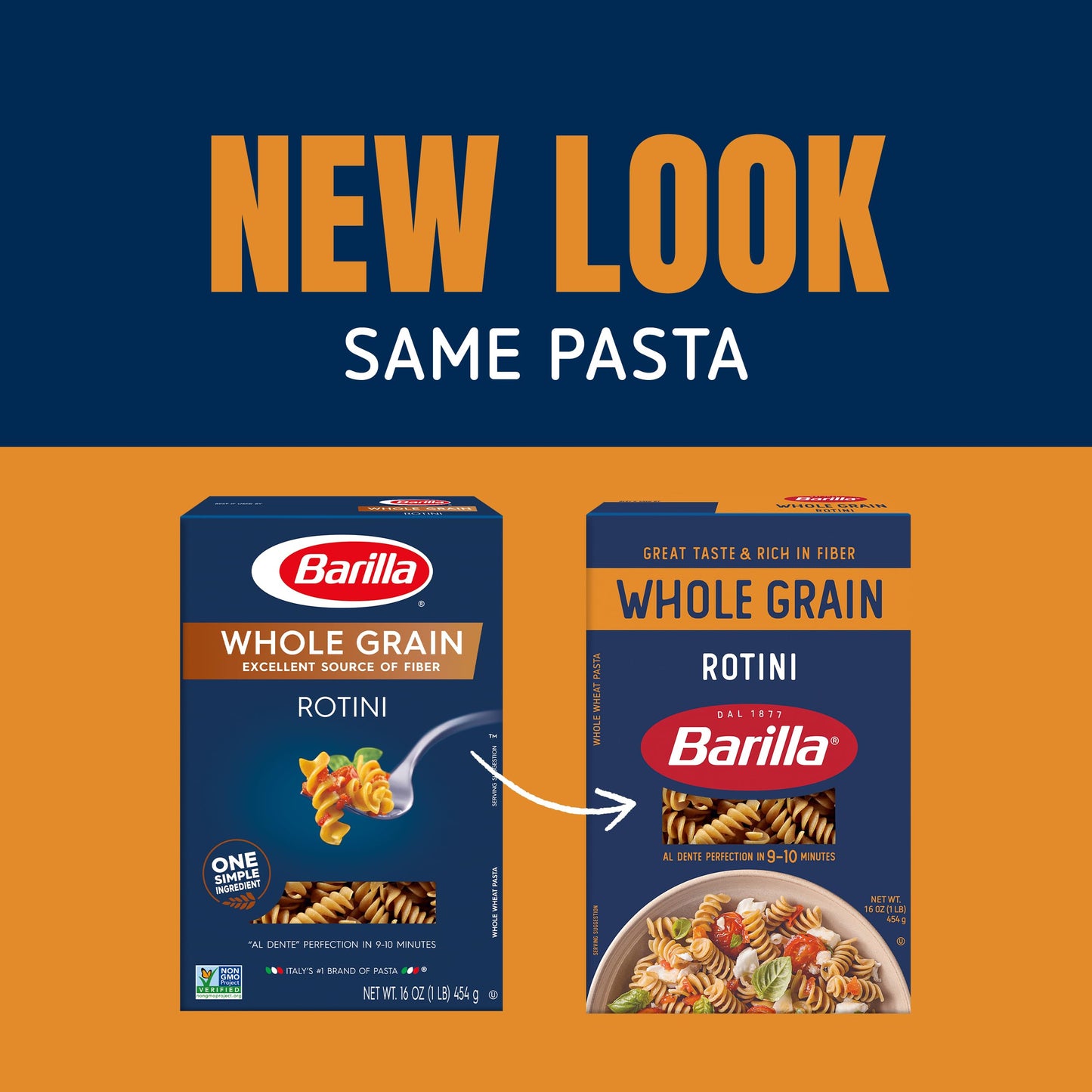Barilla Whole Grain Rotini Pasta, 16 oz. Box (Pack of 12) - Non-GMO, Made With 100% Whole Grain Durum Wheat - Great Source of Fiber