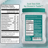 1.15 Pound Jar Ocean's Taste Baja Sea Salt, Coarse Natural Grain, 4X More Minerals than Celtic Salt, 30% Less Sodium, Mineral Salt Ideal for