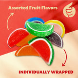 Fruit Slices Jelly Candy | 1.5 Pound Pack | Assorted Flavors | Old Fashioned Candy for Buffets and Holiday Gifting | Individually Wrapped Party Favors