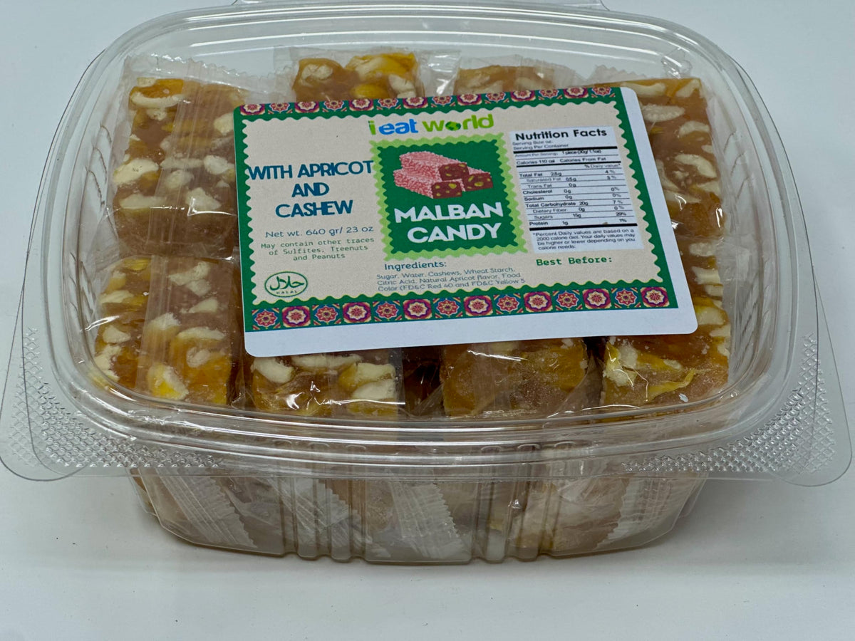 IEATWORLD Premium Malban & Nougat Candy Assortment - 12 Varieties of Nut & Fruit Flavors | Authentic Middle Eastern Halal Sweets, Perfect for Gifting