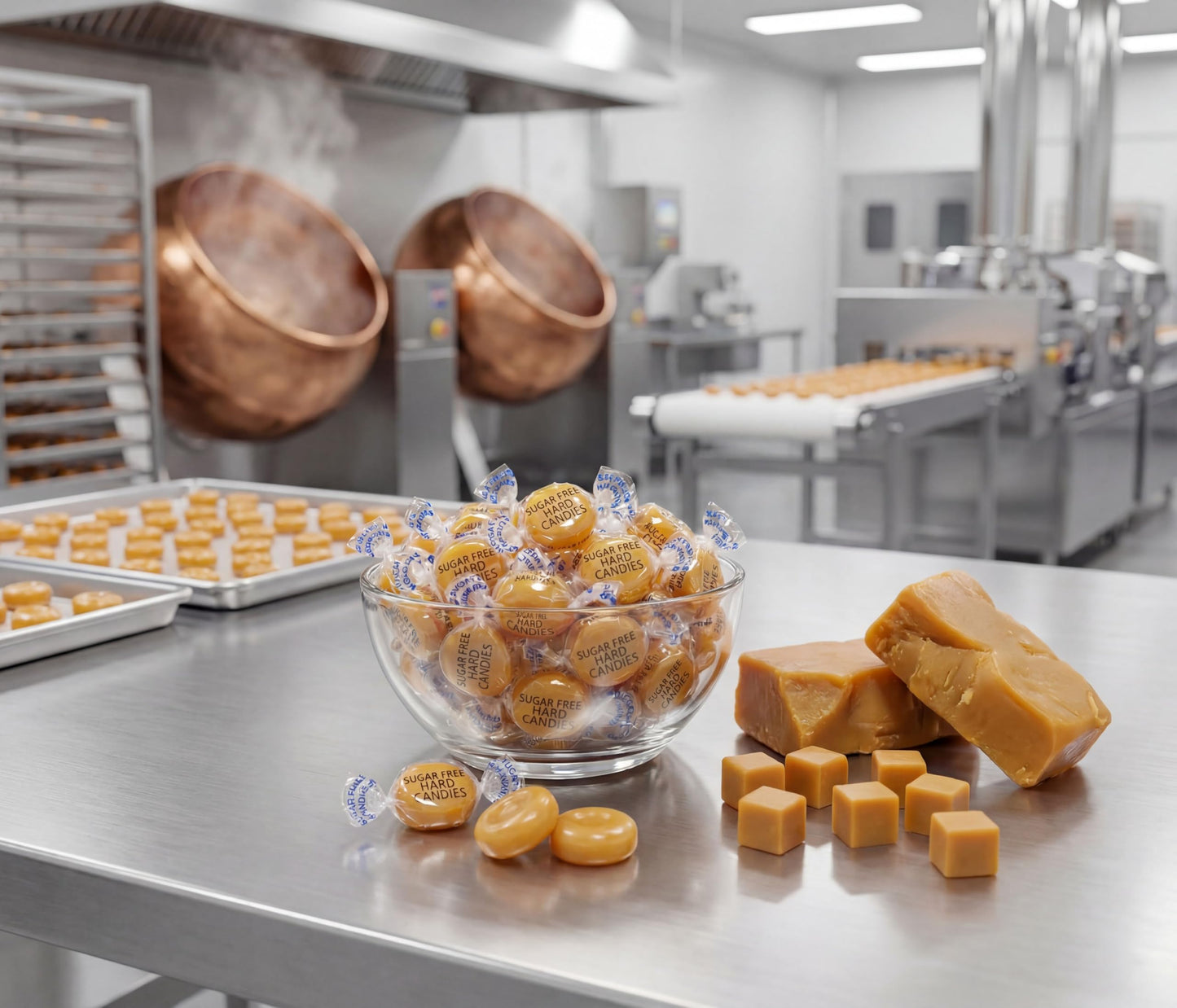 Sugar Free Butterscotch Hard Candy - 1 lb Bulk Bag - Individually Wrapped Golden Butterscotch Discs