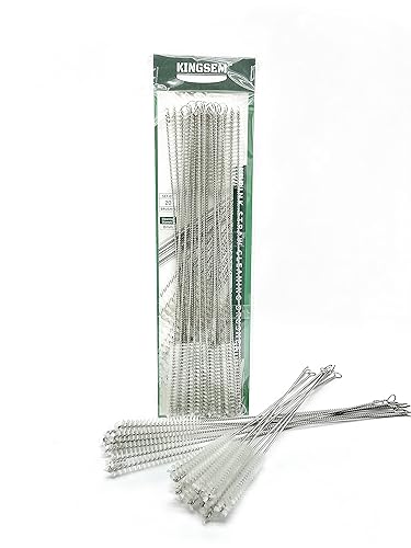 KINGSEM 20PCS Straw Cleaner Brush kit, Straw Brush of 8mm-10.6 inch for Water Bottle Sippy Cup with Straw, Glass Straw,Piper Cleaning, Tubes Cleaning