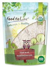 Food to Live Organic Hulled Buckwheat Flour, 1 Pound Non-GMO, Finely Milled Raw Groats, Kosher, Vegan Powder. Good Source of Fiber, Protein. Wheat