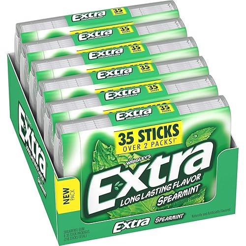 Extra Spearmint Sugar-free Gum (35 Count, 6 Packs.) (3 Pack)