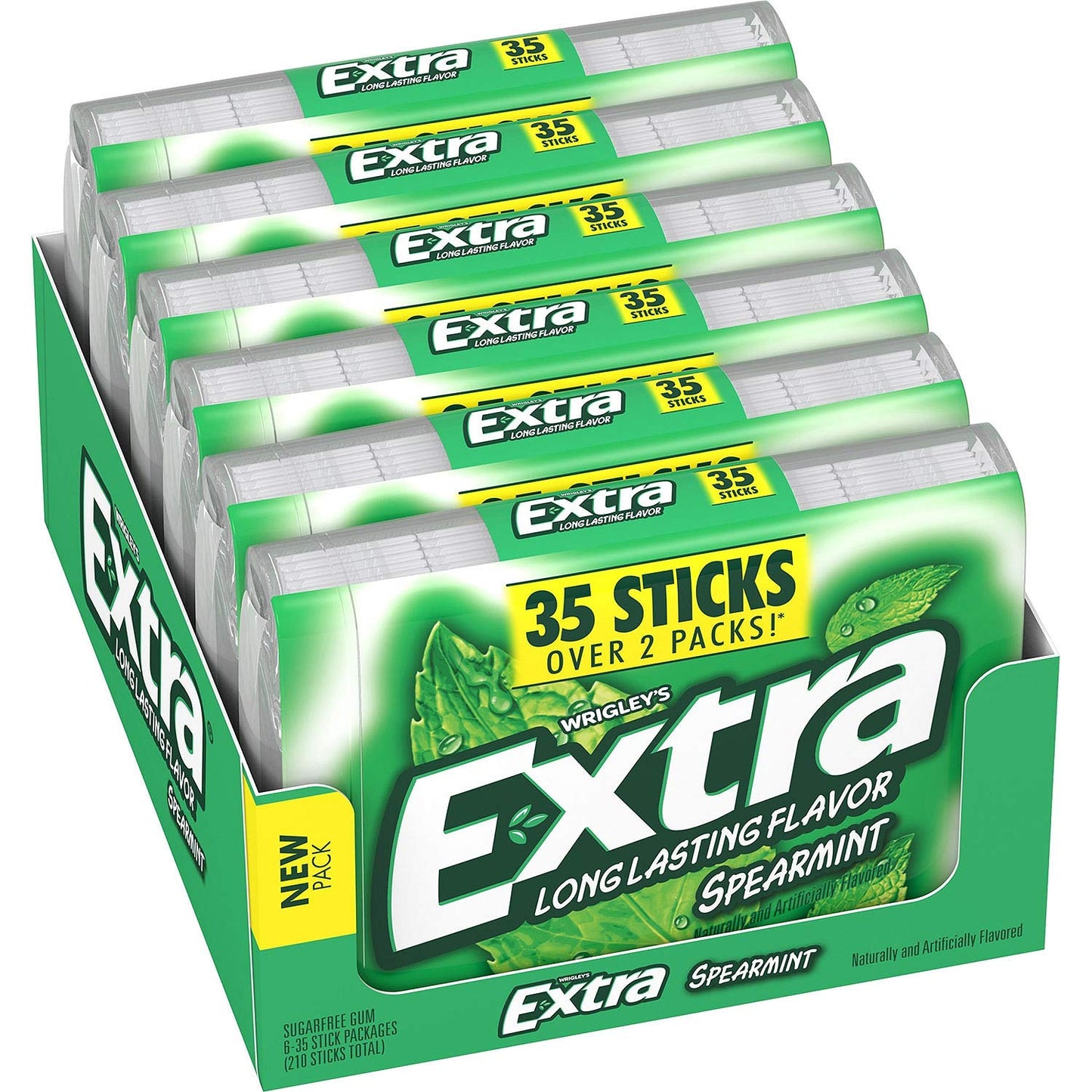Extra Spearmint Sugar-free Gum (35 Count, 6 Packs.) (3 Pack)