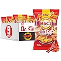 Mac's Hot & Spicy Pork Skins Party Mix - Hot & Spicy Flavored Chicharrones Pork Rinds - Party Snack - 4oz (9-Pack Party Mix)