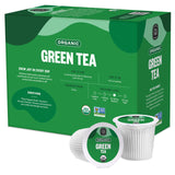 FGO Organic Green Tea K-Cup Pods for Keurig, 24 Count (Pack of 1), Premium Green Tea is USDA Organic, Non-GMO, & Recyclable with Naturally Occurring