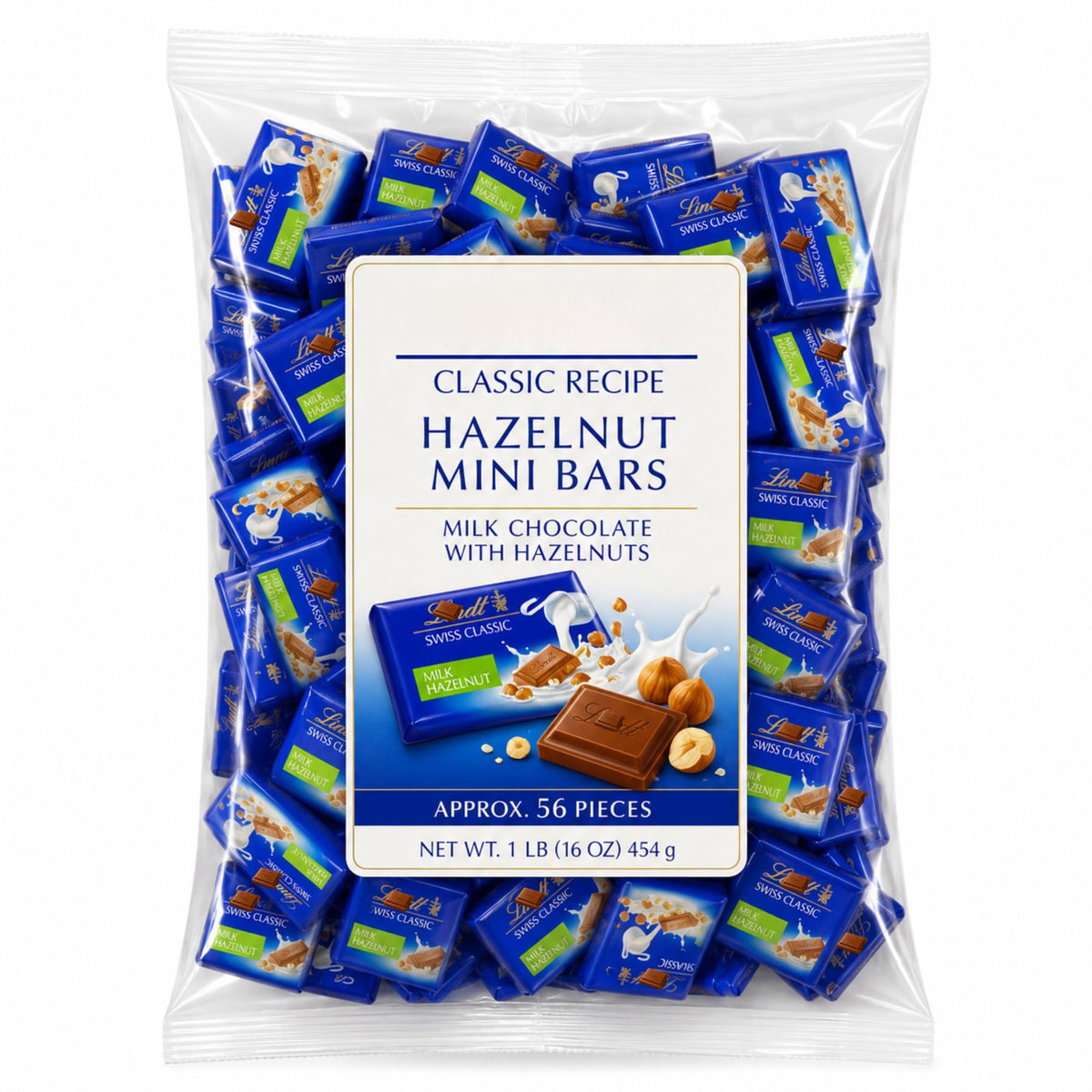 Hazelnut Milk Chocolate Squares - 1 lb (Approx. 35 pieces)