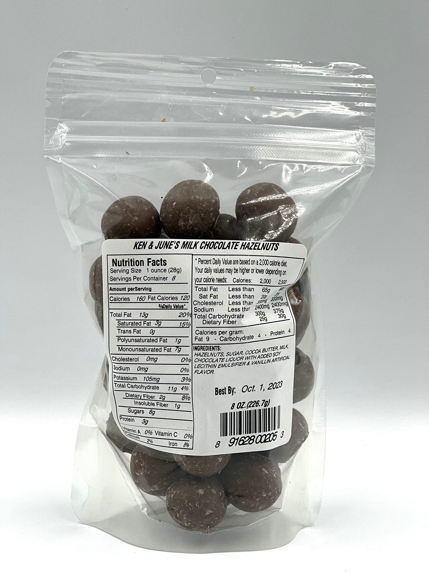 Milk Chocolate Coated Hazelnuts - 8 Oz Bag