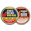 2 Pack - Premium Thanksgiving Perfect Poultry Pack - Chairman of the Bird Herb Turkey Rub + Stan's Smoky BBQ Cajun Deep Fried Turkey Seasoning - All