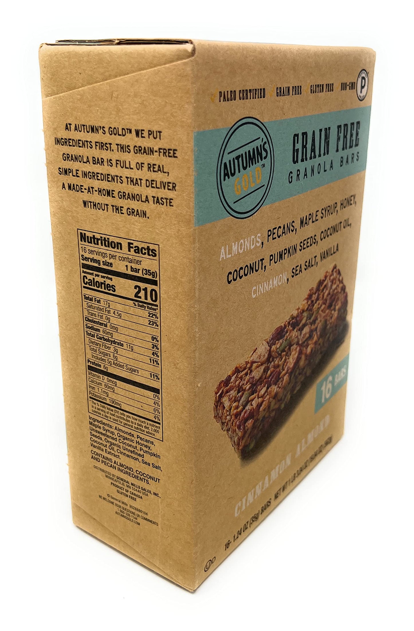 Bulk Snack Bars (Autumn's Gold, Cinnamon Almond, 16-pack)