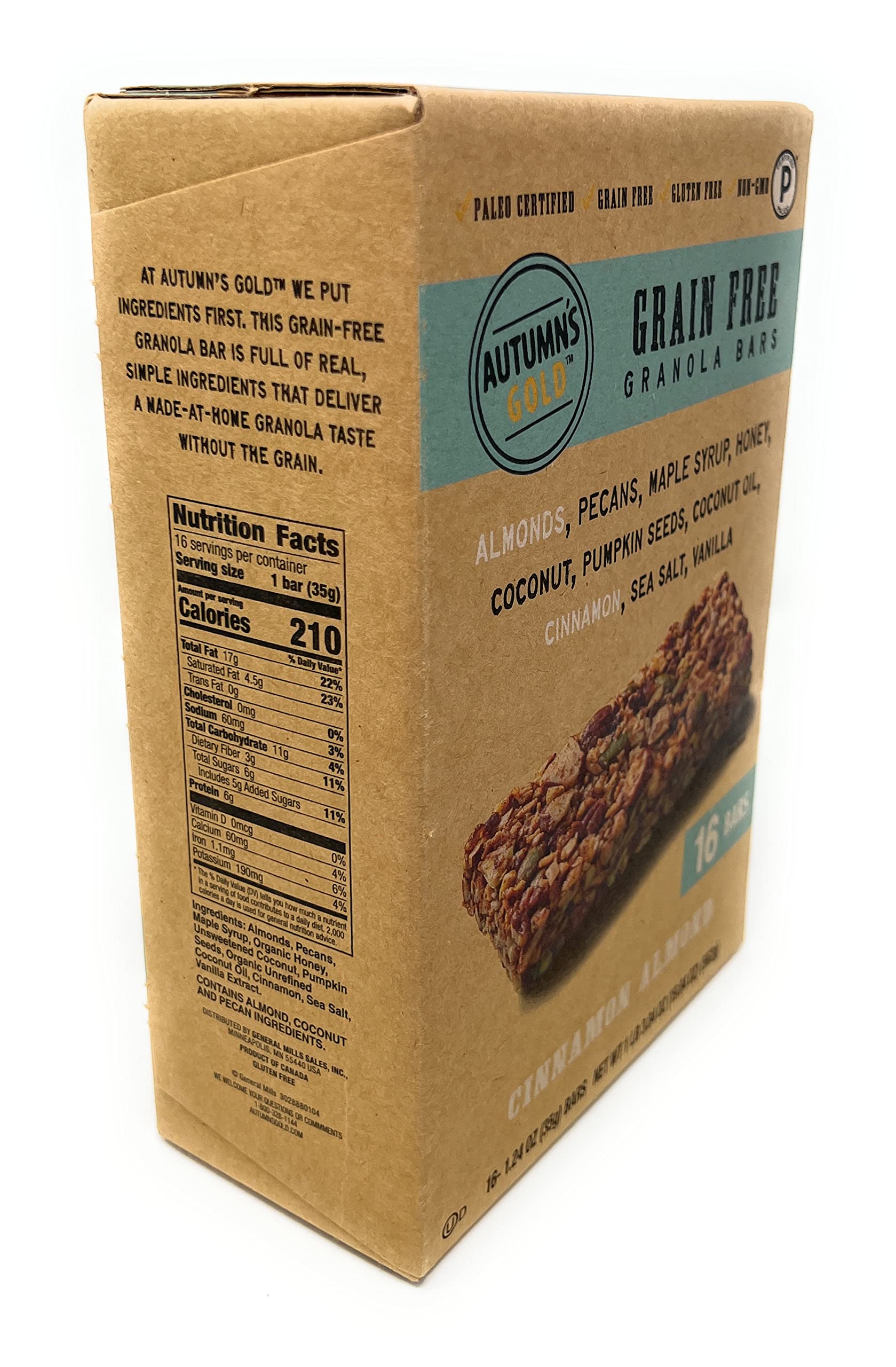 Bulk Snack Bars (Autumn's Gold, Cinnamon Almond, 16-pack)