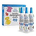 Miss Mouth's Stain Remover Spray & Detergent Sheet Bundle - 3 Bottles, 30 Sheets - On-the-Go Cleaning for Diaper Bag Essentials - Fresh & Set-In Stain