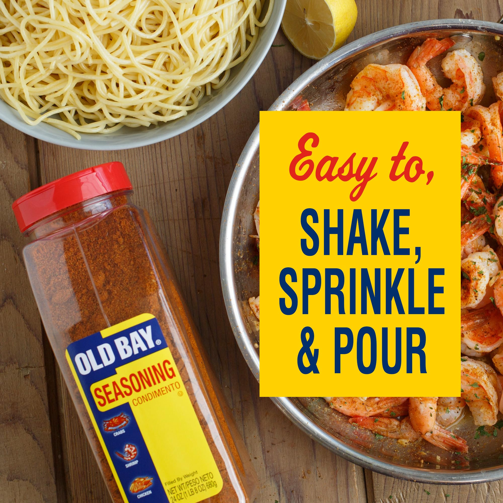 OLD BAY Seasoning, 24 oz - One 24 Ounce Container of OLD BAY All-Purpose Seasoning with Unique Blend of 18 Spices and Herbs for Crabs, Shrimp