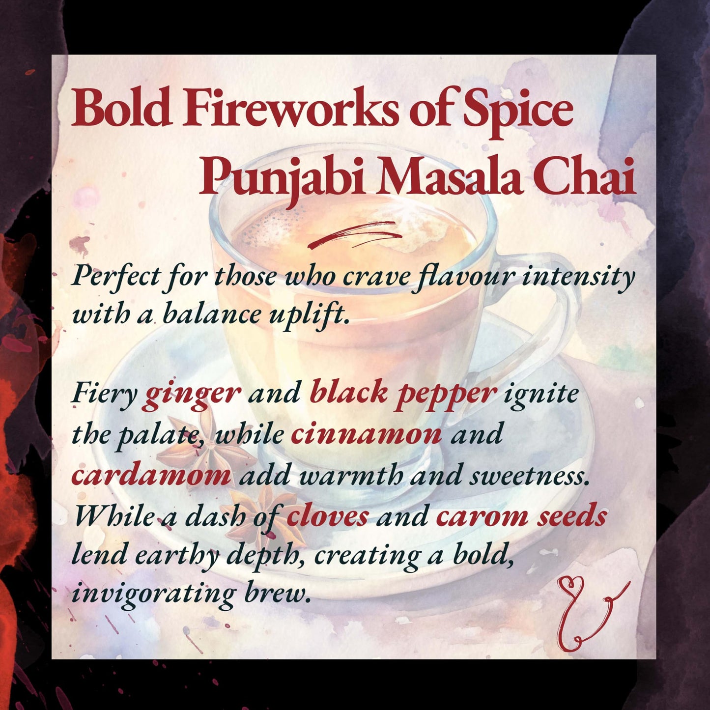 Sattva Tea Co | Punjabi Masala Chai | 200g/7oz Loose Leaf (Makes 40+ Cups) | Authentic Indian Spiced Chai Tea Blend with Ginger, Cinnamon, Cardamom