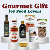 Food To Live Mediterranean Gourmet Gift Basket - Organic Italian Non-GMO Basil Tomato Sauce, Pasta, Balsamic Vinegar of Modena, Extra Virgin Olive