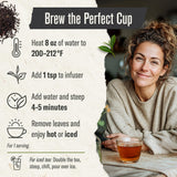 Numi Organic Breakfast Blend Tea, Loose Leaf Black Tea, 16 oz Bulk Pouch, Organic Loose Leaf Tea Brews 200 Cups, Full-Bodied Breakfast Blend, Strong