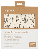 Papaya. Call Me Twiggy Reusable Paper Towels 2 Count, 2 CT