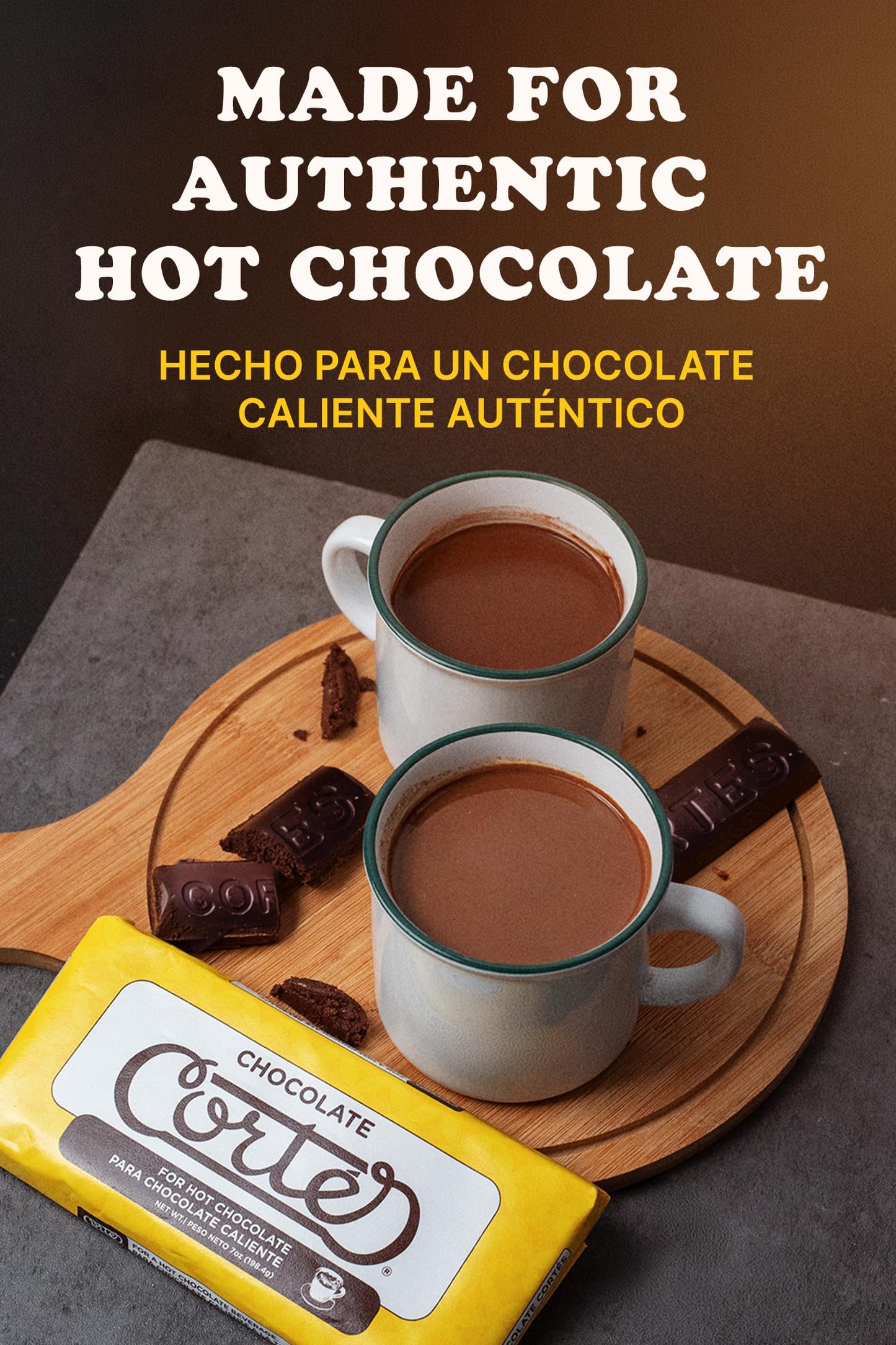 Chocolate Cortés Sweet Chocolate for Hot Chocolate (4 Pack, 7 oz Each) - Puerto Rican & Dominican Bean-to-Bar Chocolate, Authentic Caribbean Drinking