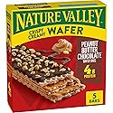 Nature Valley Crispy Creamy Wafer Bars, Peanut Butter Chocolate, 4g Protein, 5 Bars, 6.5 oz