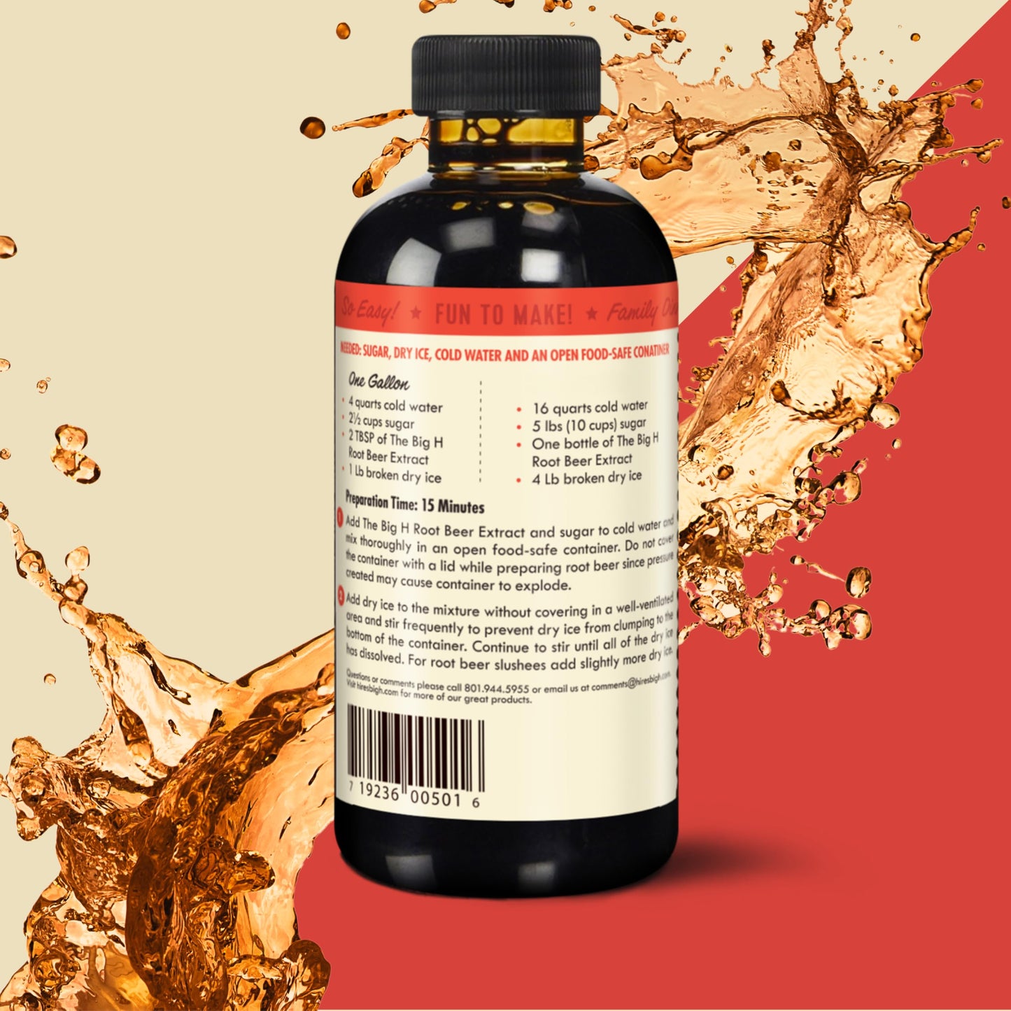 Hires Big H Root Beer Extract, Root Beer Soda and Dessert Syrup, 4 Fl Oz (Pack of 1)