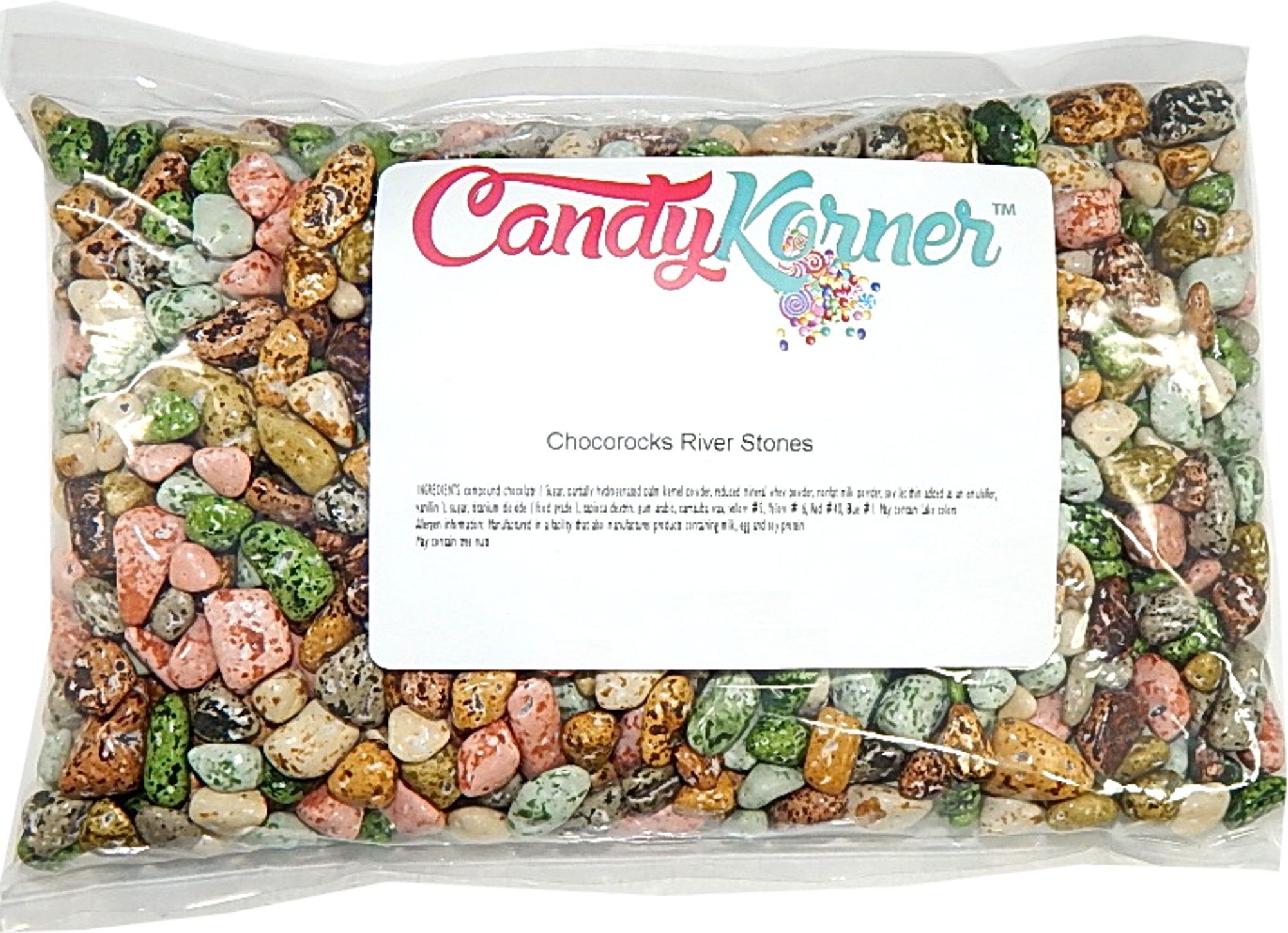 Chocorocks Riverstones Nuggets- Candy Coated Chocolate Shaped River Stones - 3 Pound ( 48 OZ )