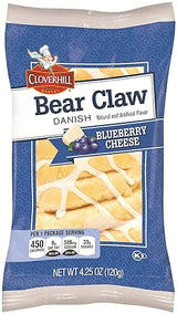 Bear Claw Blueberry Cheese Danish, 4.25 Ounce - 36 per case._AB
