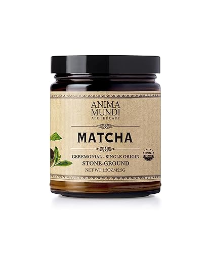Anima Mundi Apothecary Matcha Powder - Japanese Single-Origin & Stone-Ground - Certified Organic, Ceremonial Grade Matcha - Small Batch Produced