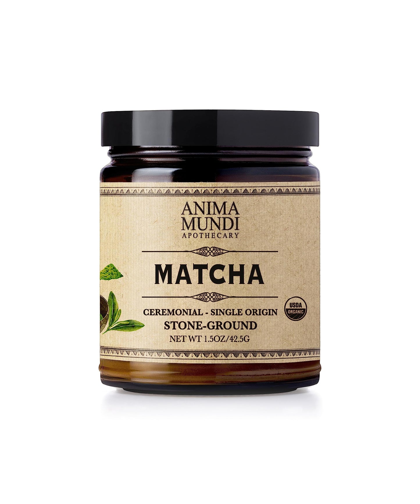 Anima Mundi Apothecary Matcha Powder - Japanese Single-Origin & Stone-Ground - Certified Organic, Ceremonial Grade Matcha - Small Batch Produced