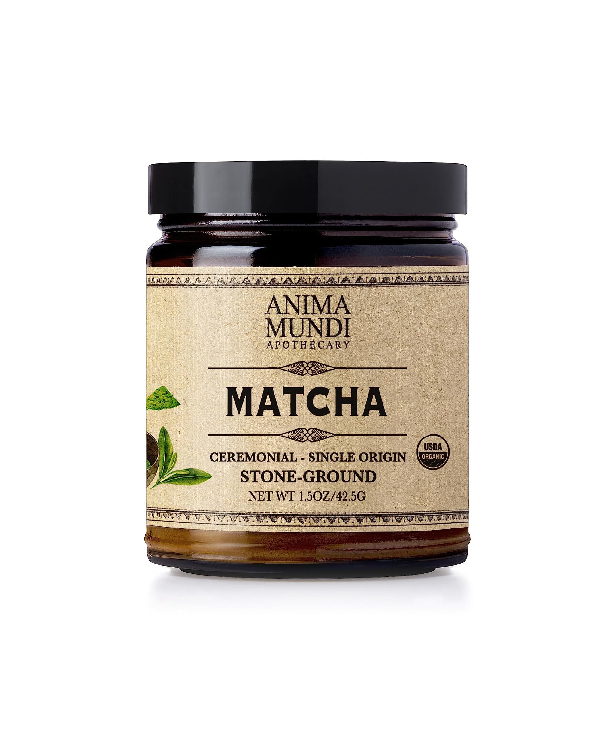 Anima Mundi Apothecary Matcha Powder - Japanese Single-Origin & Stone-Ground - Certified Organic, Ceremonial Grade Matcha - Small Batch Produced